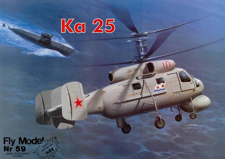 FM 059 - Kamow Ka-25 ros. -25 kod NATO Hormone współczesny radziecki morski śmigłowiec pokładowy A3 - 01.jpg